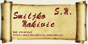 Smiljko Makivić vizit kartica